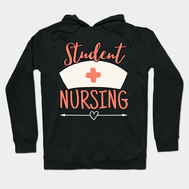 Pastel Nurse Students Nursing Orange Hoodie by LenaArt